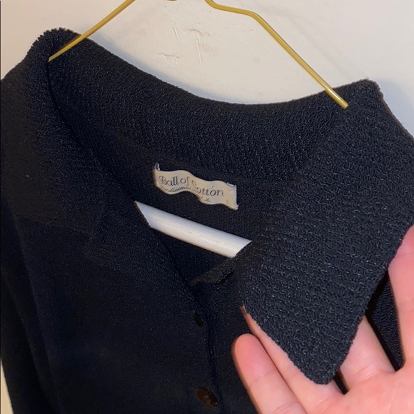 Ball of Cotton - L dark navy button down cardigan - Picture 7 of 7